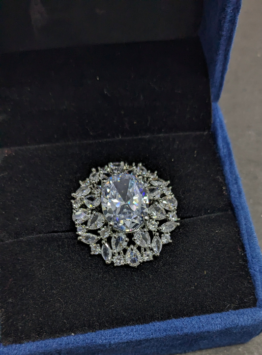 Ad Ring White stone 123