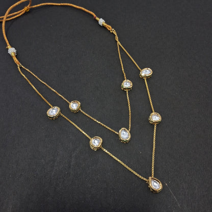 Double line Kundan Pendent Link With Dori