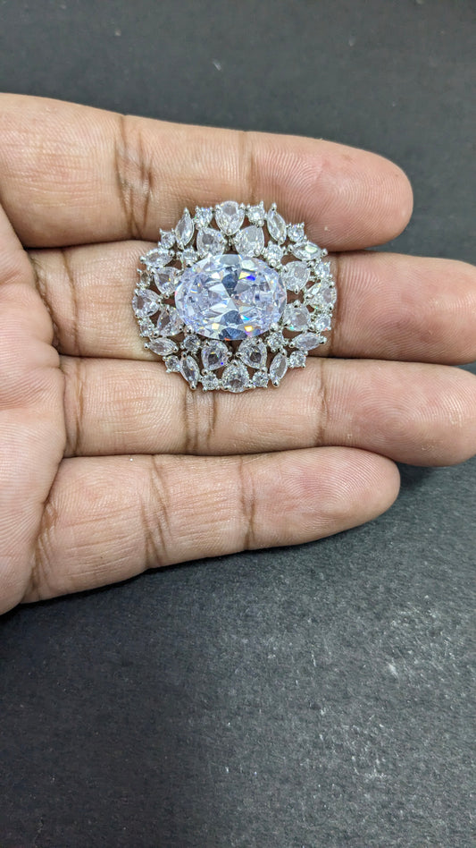 Ad Ring White stone 123