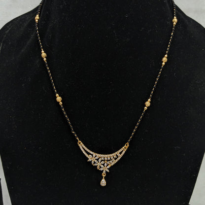 Double Line Stare Gold Look Mangalsutra 01