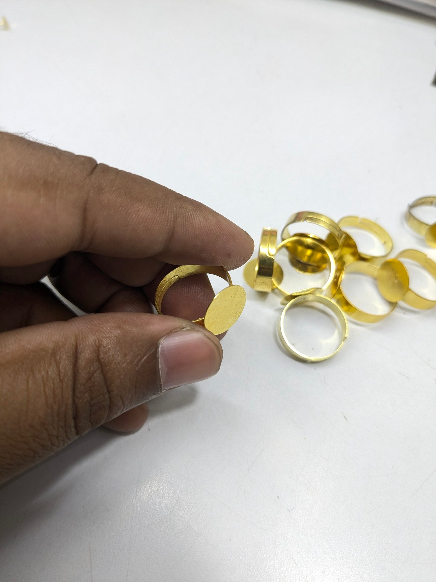 Metal Ring Bases for Jewelry Making (Gold)