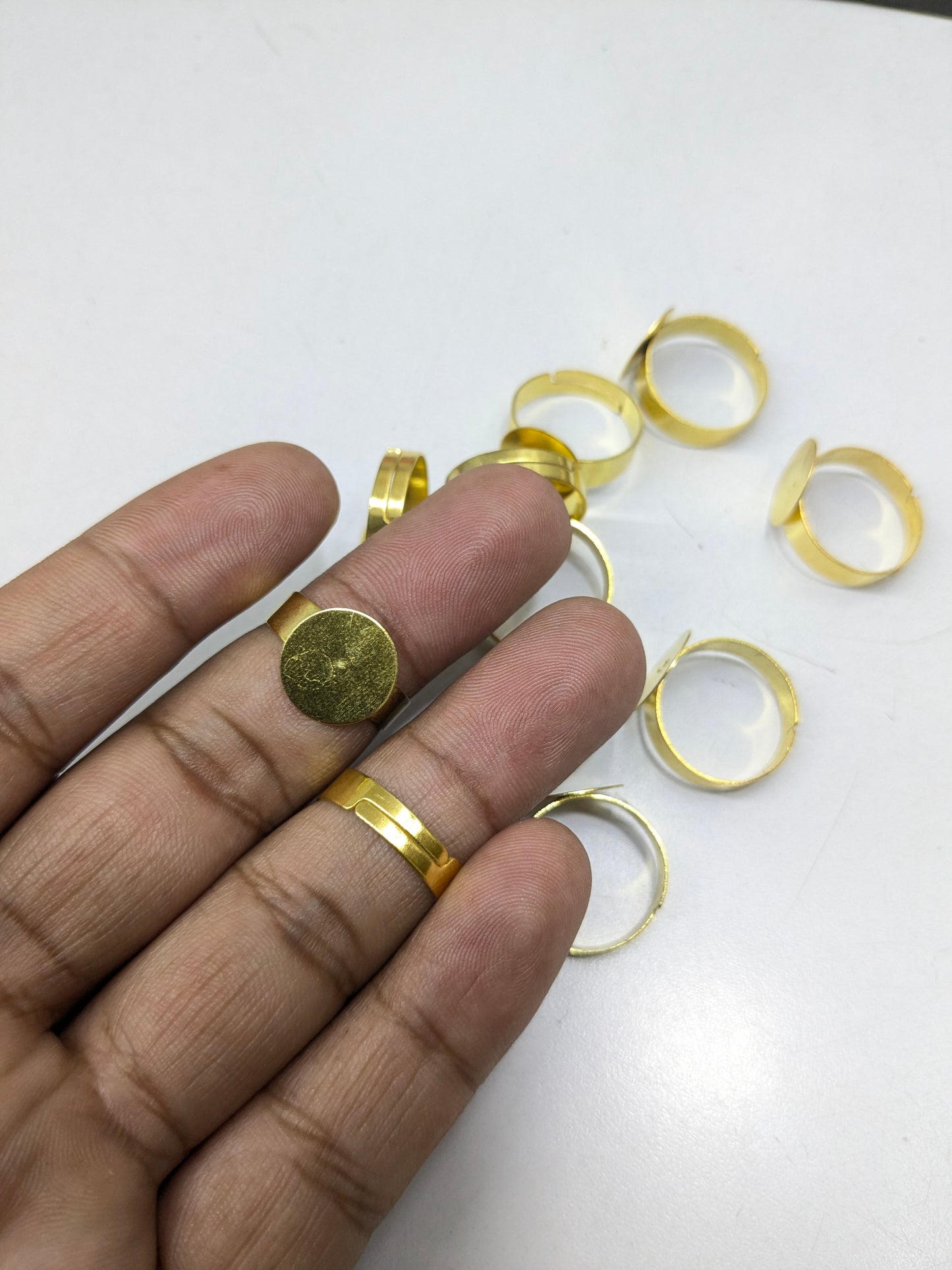 Metal Ring Bases for Jewelry Making (Gold)