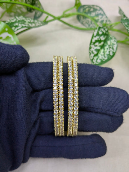 4 Piece Ad Golden Bangle Brass Metal Daily wear Set of Four Piece.
